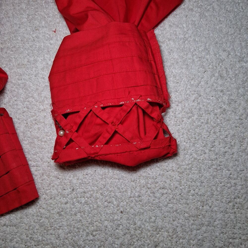 Red Dress Pants Pearl Women's Sz L Cutout Occasion Career Sophisticated - Picture 8 of 12